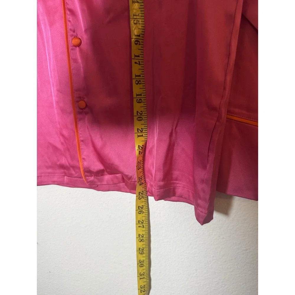 Heidi‎ Houston Pajamas Wide Leg Elastic Waist Pants Long Sleeve Top Set Size XS